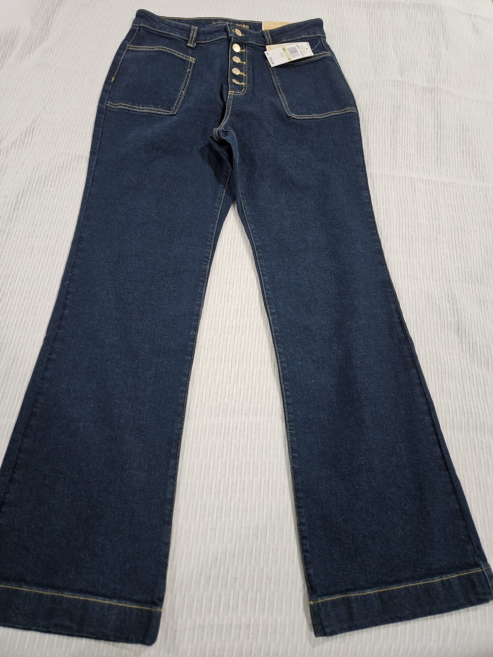 Michael Kors Deep Indigo High-Rise Flare Jeans